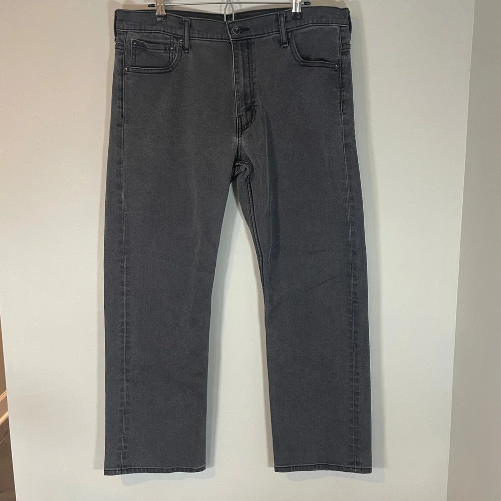 Levis 569 Loose Straight Leg Jeans Mens 36x31 Faded Black Denim Relaxed Fit
